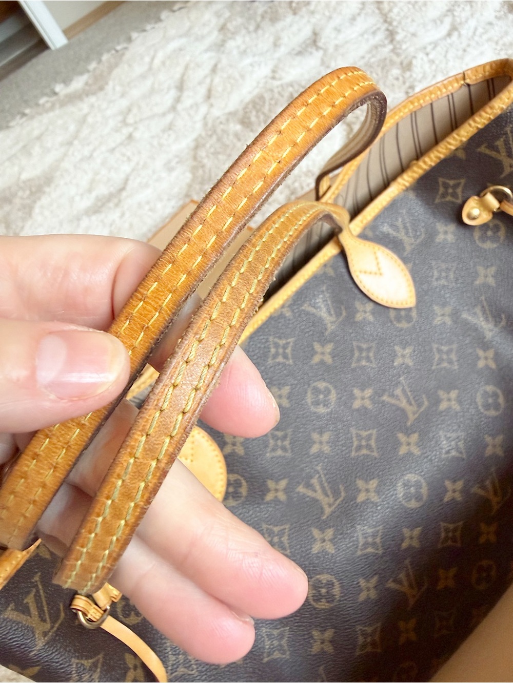 Louis vuitton MM neverfull monogram shoulder bag tote + box - Picture 8 of 16